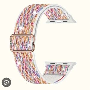 Apple Watch Band Diamond Weave Mermaid Shimmer Nylon For 42mm 44mm 45mm Or 49mm